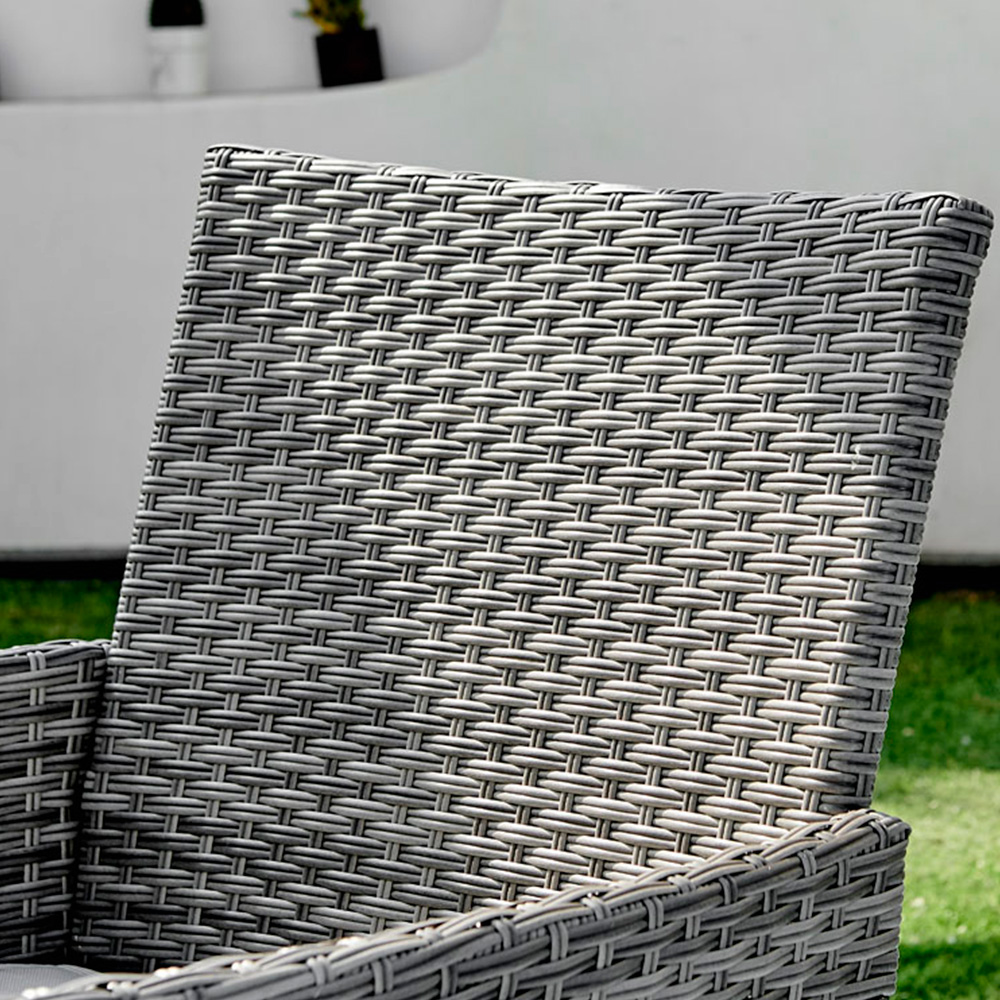 Furniturebox Grenada Grey Rattan 4 Seater Outdoor Dining Set Image 2