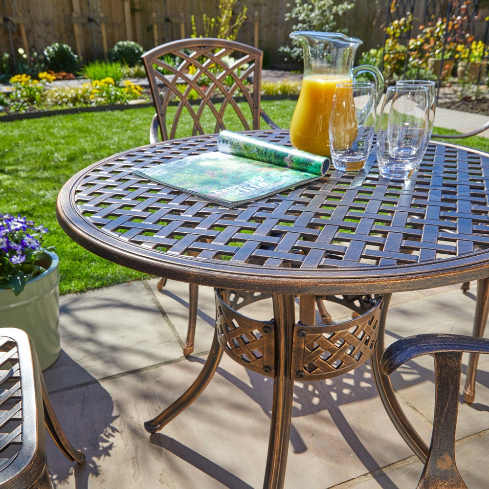 Home Source Denali 4 Seater Aluminium Bistro Set Image 4