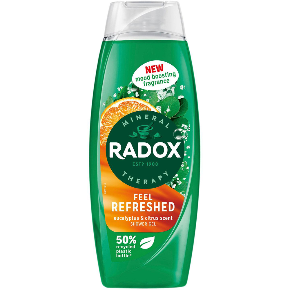 Radox Feel Refreshed Eucalyptus and Citrus Scent Shower Gel 450ml 6 Pack Image 3