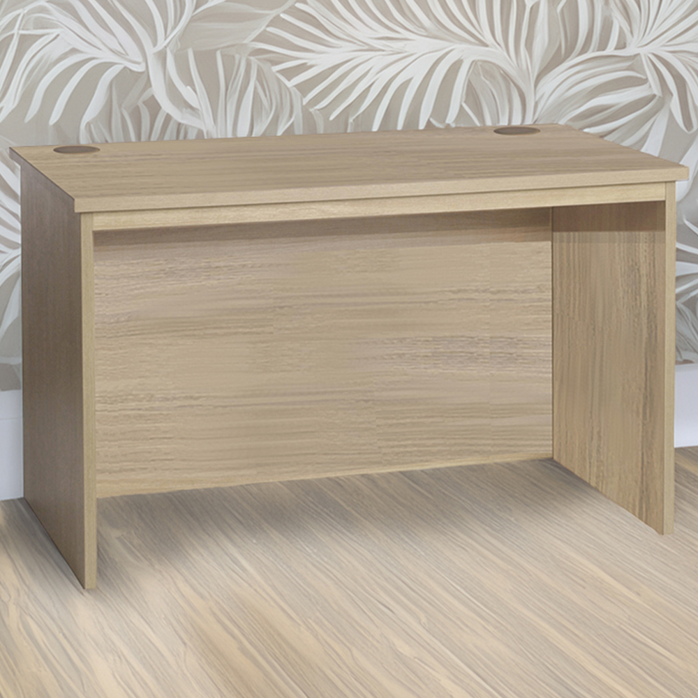 R White Cabinets Large Home Office Desk Brown Image 1