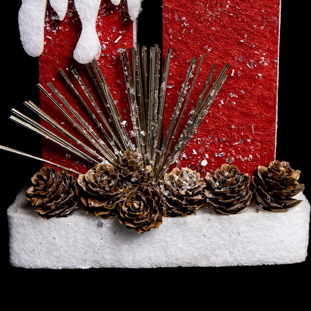 Shatchi Pre Lit Red Foam Twin Christmas Candles Image 3