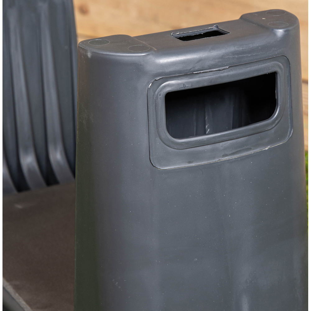 Samuel Alexander 2 in 1 Grey Plastic Garden Kneeler and Stool with Storage Area Image 4