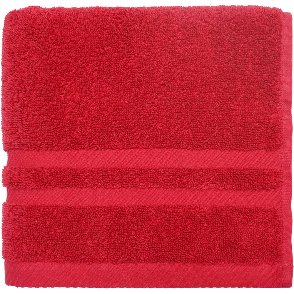 Cotton Hand Towel Crimson Red Image 2