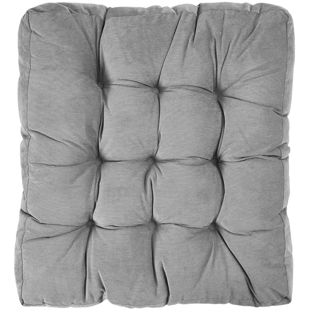 Living and Home Grey Soft Corduroy Chair Cushion 55 x 55cm Image 5