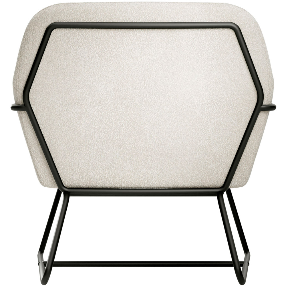 Charles Matte Black and Ivory Boucle Armchair Image 5