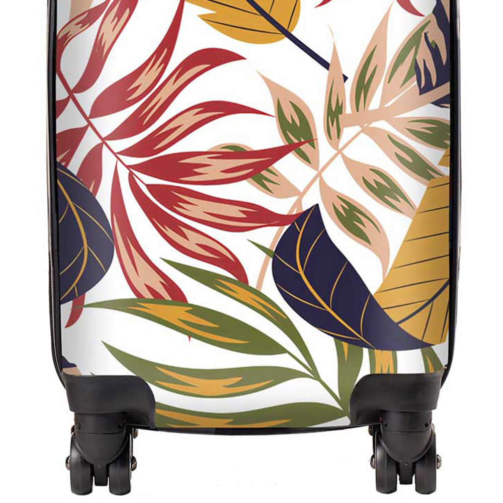Warren Reed Designer Mini Cabin Hawaiian Style Jungle Leaves Suitcase Image 2