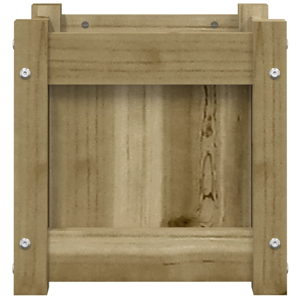 vidaXL Brown Solid Pine Wood Garden Planter 31 x 31 x 31cm Image 5
