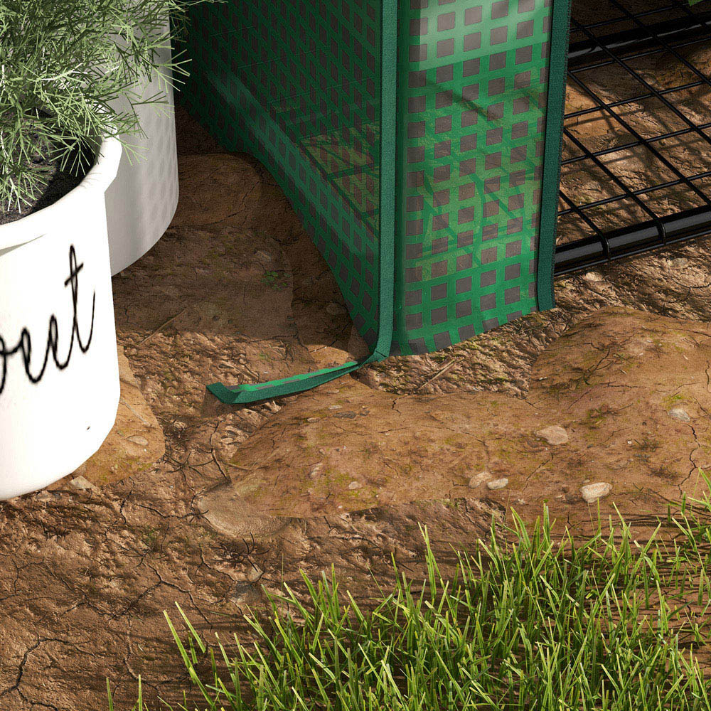 Outsunny Green 4 Shelf PE Cover 2.9 x 1.6ft Portable Mini Greenhouse Image 4