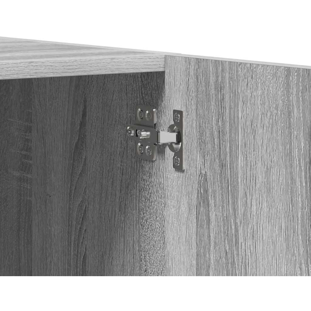 vidaXL 2 Door Grey Sonoma Wooden Wardrobe Image 8