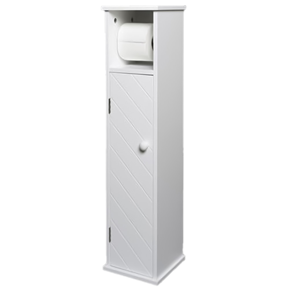 Missouri Geometric Design Single Door Narrow Toilet Roll Cabinet Image 1