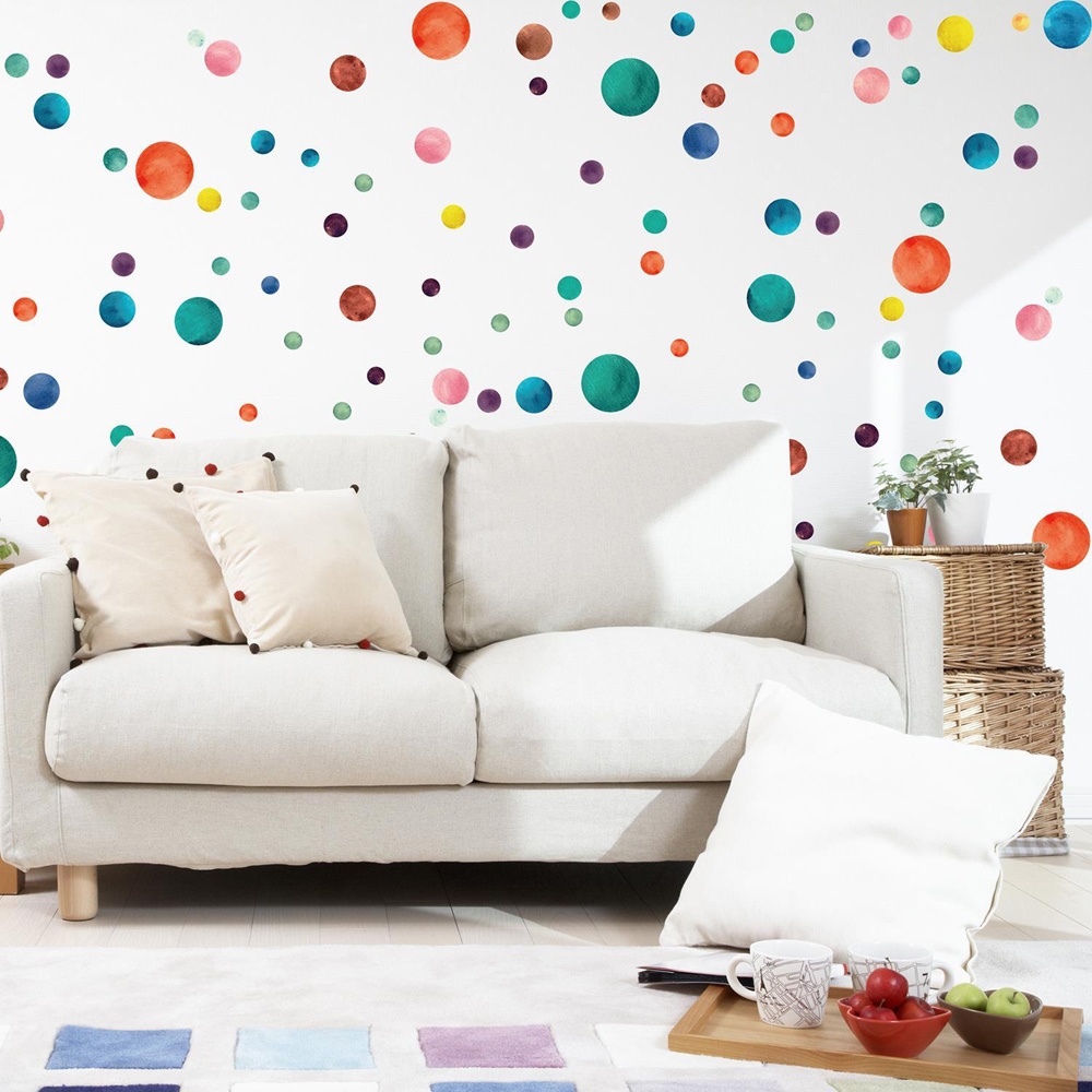 Walplus Kids Big Colourful Dots Self Adhesive Wall Stickers Image 5