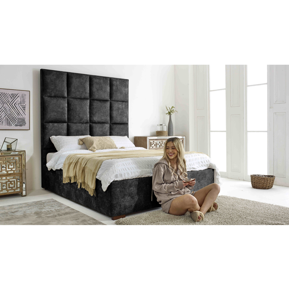 Eleganza Madelyn Double Granite Oakland Fabric Bed Frame Image 6