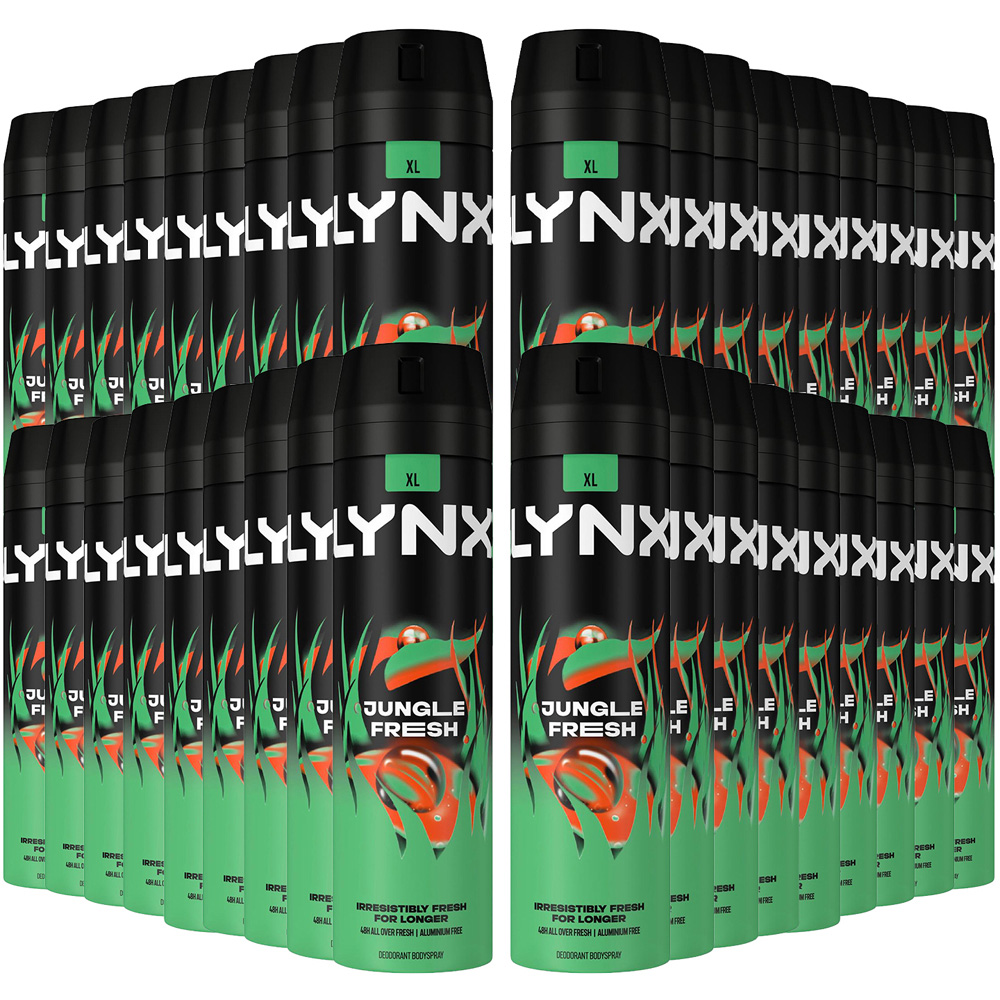 Lynx Body Spray Jungle Fresh 48H High Definition Fragrance Deodorant Spray 200ml 36 Pack Image 1