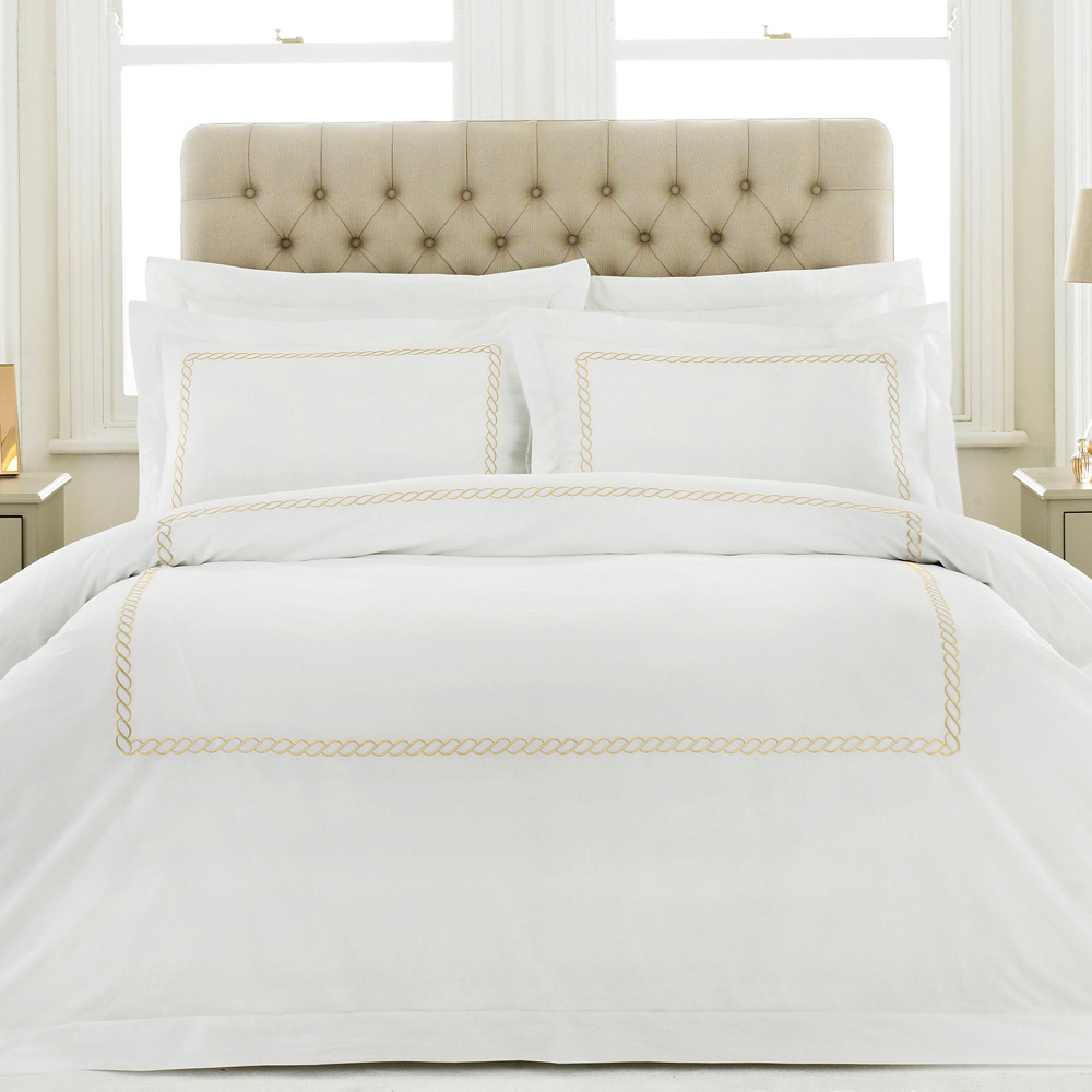 Paoletti Cleopatra Double Gold Duvet Cover Set Image 1