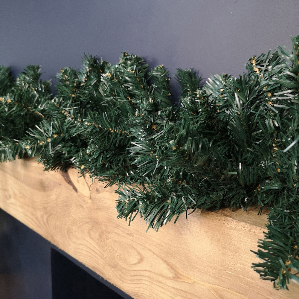 Samuel Alexander Plain Green Christmas Garland 270cm Image 4