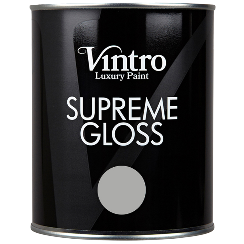 Vintro Paint Walls and Ceilings Lincoln Grey Gloss Paint 1L Image 2