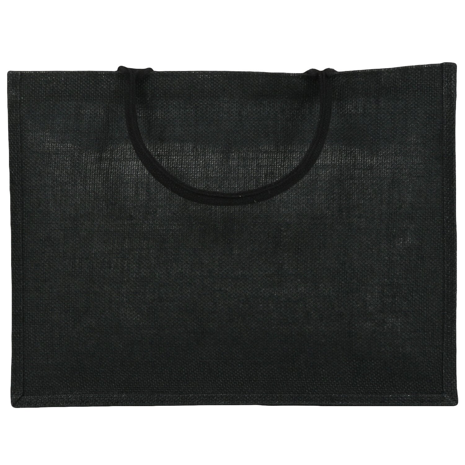 Hessian Shopper Bag - Black or Natural Image 1