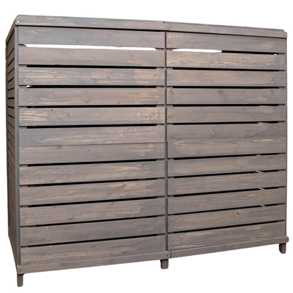 Samuel Alexander 4.4 x 3.7ft Grey Bin Storage Shed with Back Panels Image 1