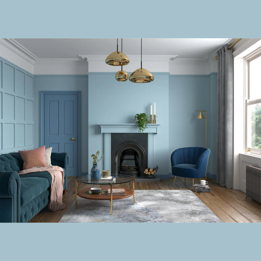 Dulux Heritage Walls and Ceilings Light Teal Velvet Matt Emulsion Paint 2.5L Image 4