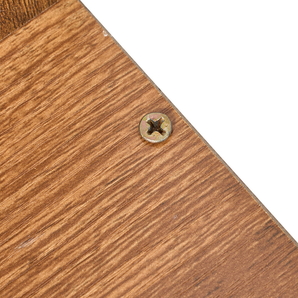 Living and Home 2 Shelf Dark Wood Wall Mounted Corner Shelf Image 6