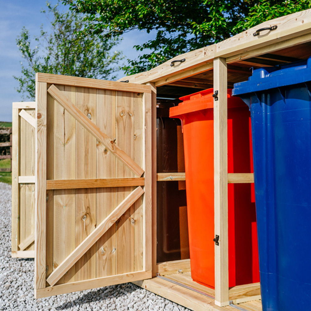 The Garden Village Chatburn 360L Quad Wheelie Bin Shed Image 6
