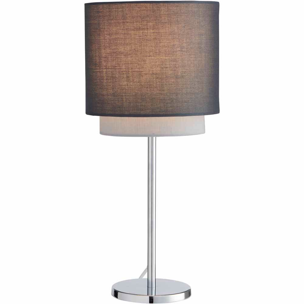 Wilko Grey Two Tier Shade Table Lamp Image 5