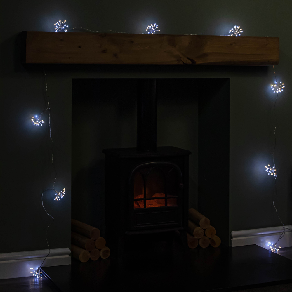 Samuel Alexander Ultra Brights 200 White and Warm White LED Starburst Christmas Lights 4.5m Image 2