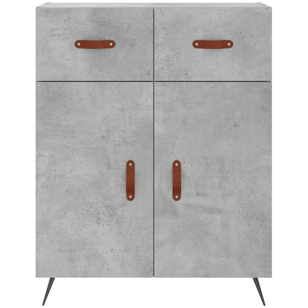 vidaXL 2 Door 2 Drawer Concrete Grey Sideboard Image 6