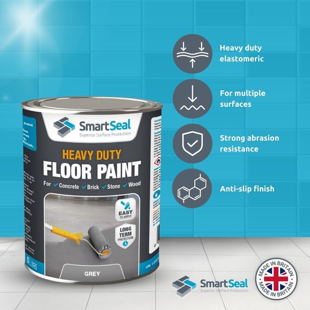 Smartseal Grey Heavy Duty Floor Paint 5L Image 5
