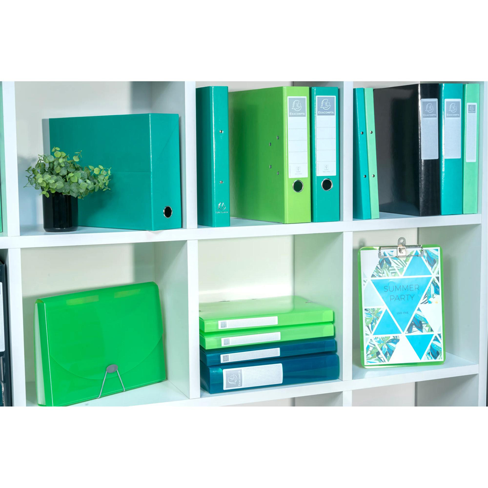 Exacompta Iderama PremTouch A4 Anise Green Lever Arch File 10 Pack Image 2