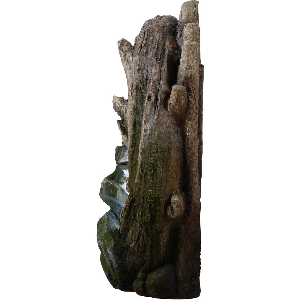 Teamson Home Grey Cascading Faux Rock and Wood Water Fountain 81cm Image 3