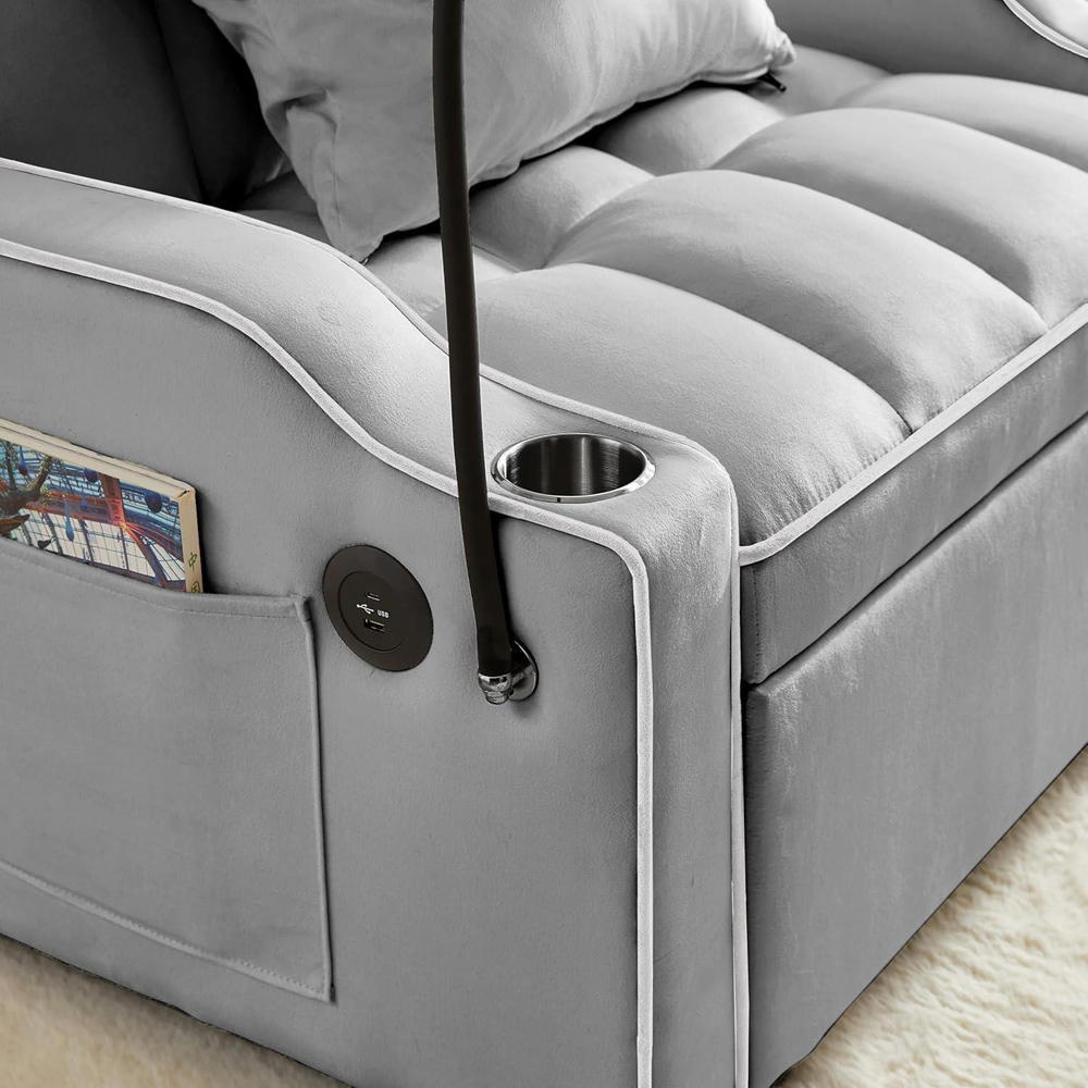 Kosy Koala Convertible Grey Sofa Sleeper Chair Image 6