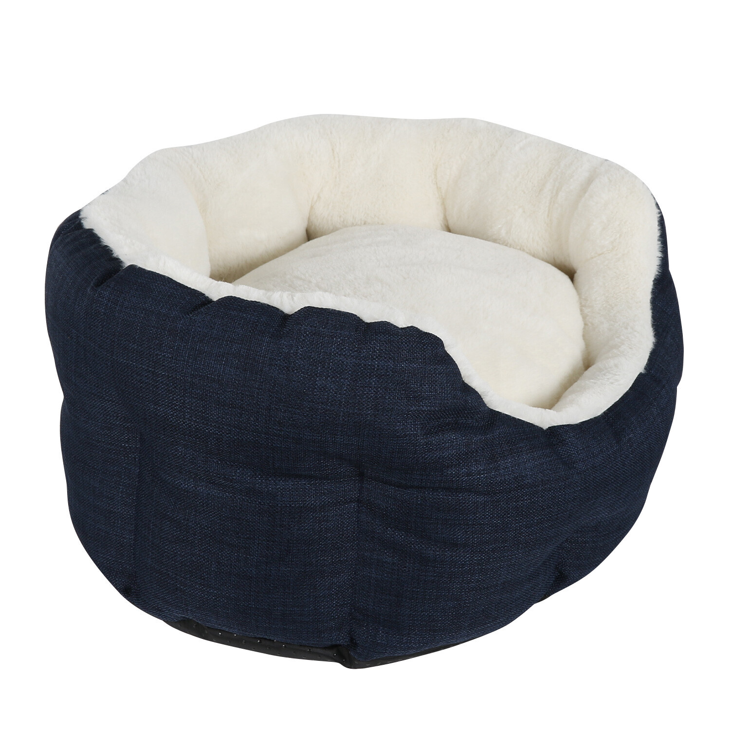 Luxurious Pet Bed Navy Small Image 3