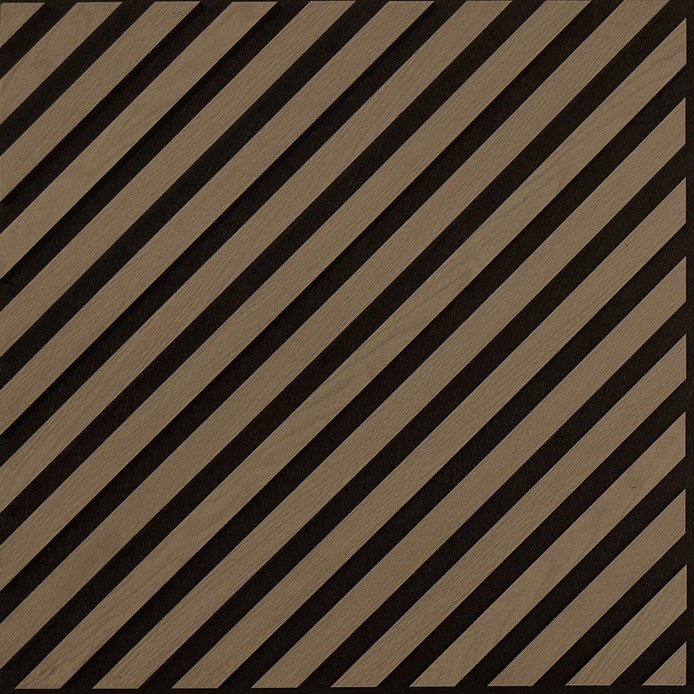 Tuscan Chevron Walnut PVC Wrapped Acoustic Wall Tile Image 2