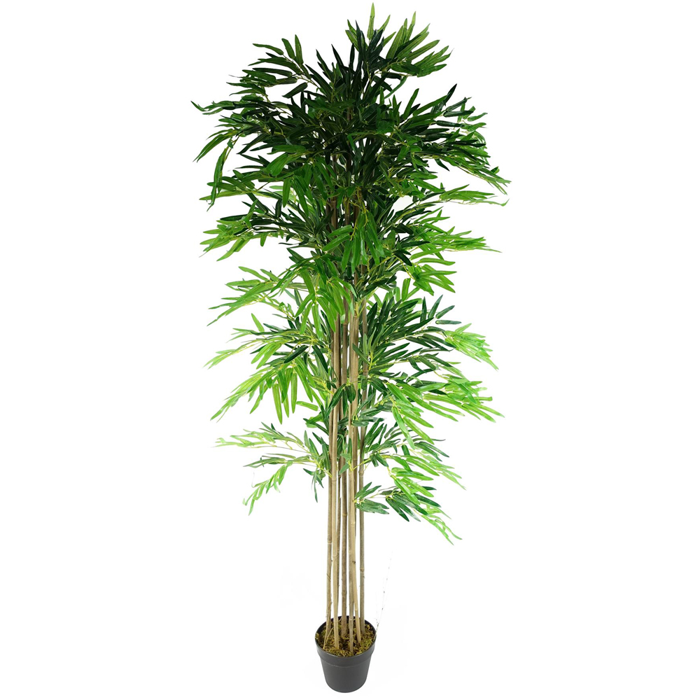 Leaf Green Bamboo Artificial Plant in Pot 6ft Image 1