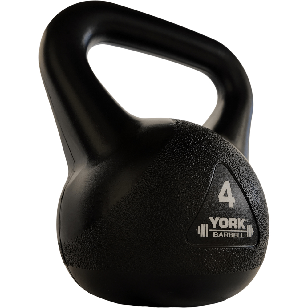 York Black Vinyl Kettlebell Set 3 Pack Image 7