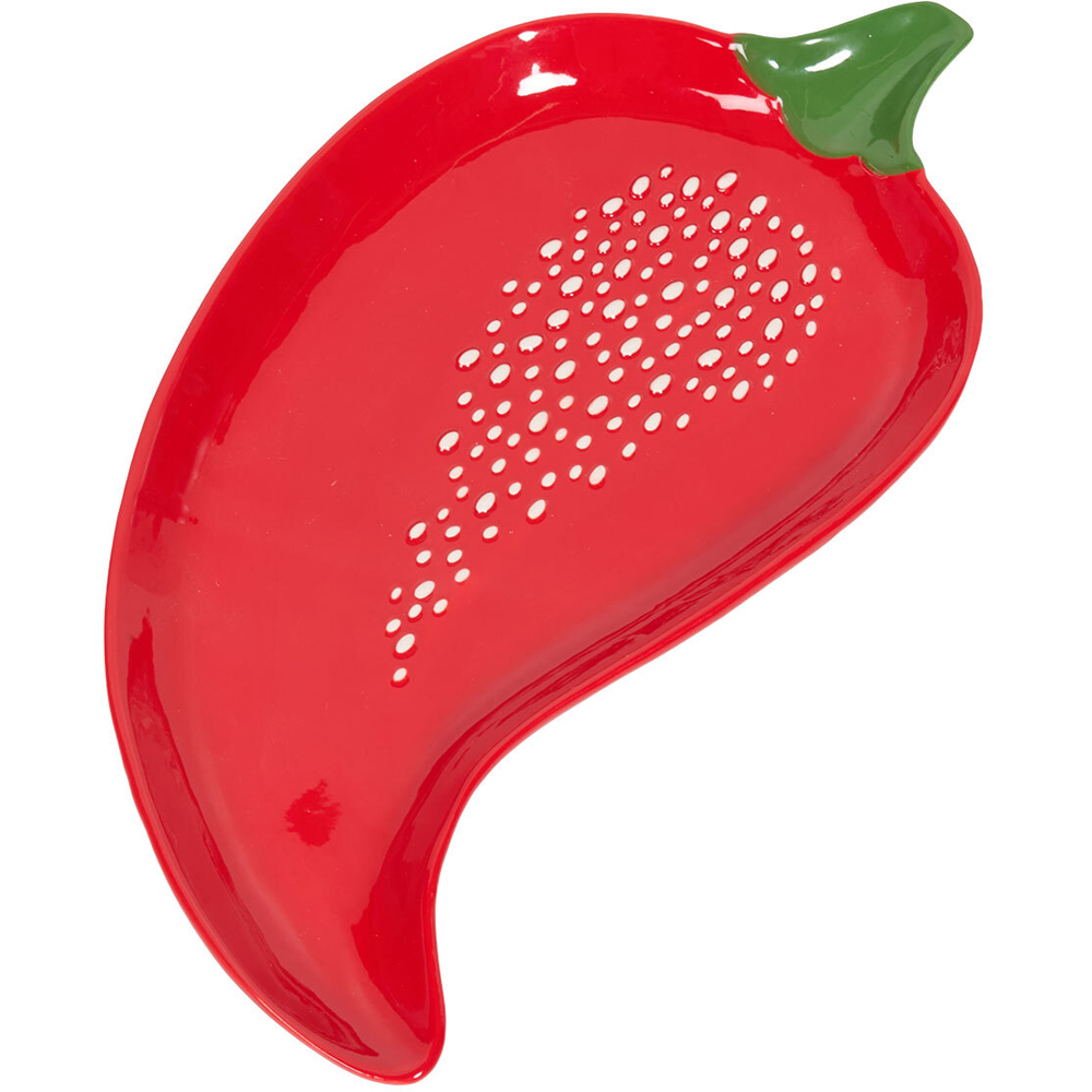 Zest and Zing Chilli Shape Plate Red | Wilko
