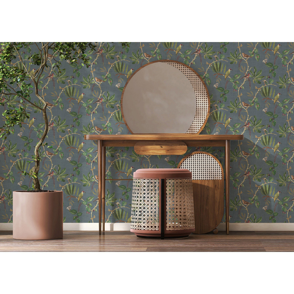 Esselle Home Hill Top Garden Slate Blue Wallpaper Image 6