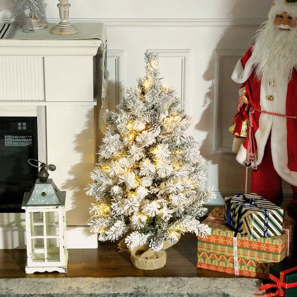 Everglow Warm White LED Pre-Lit Artificial Christmas Tree 3ft Image 2