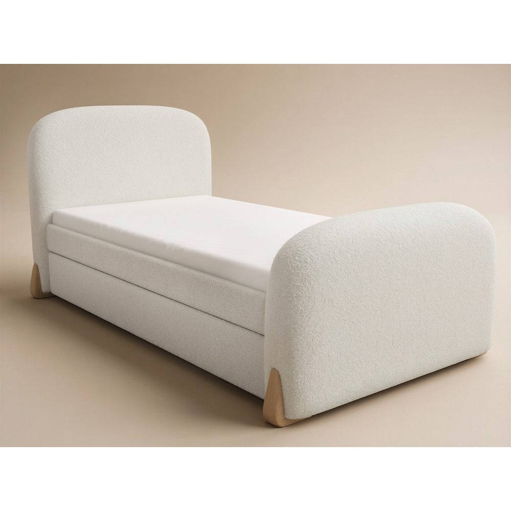 Flair Ines Single Cream Day Bed with Trundle Image 2