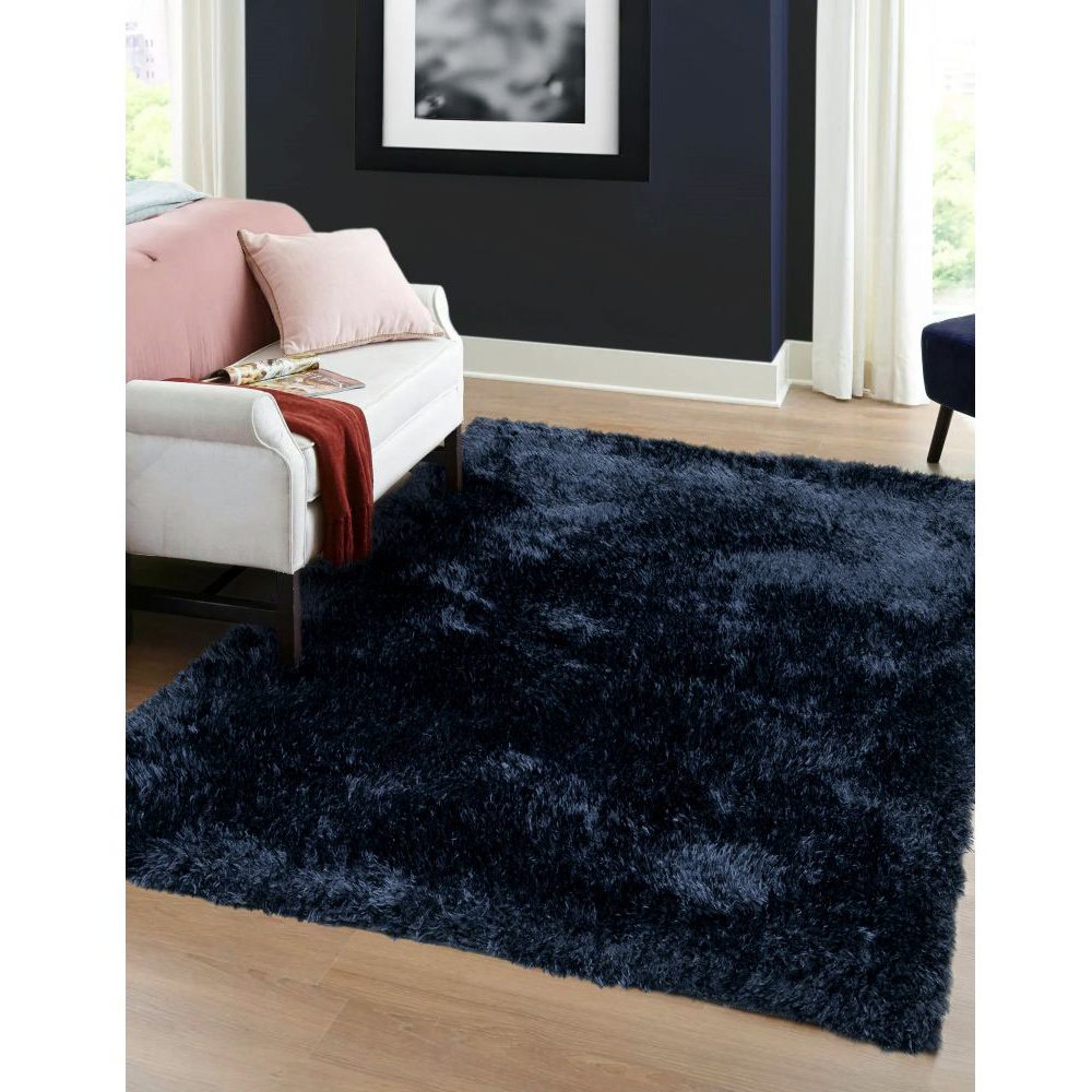 Homemaker Opulence Navy Shaggy Rug 77 x 140cm Image 5