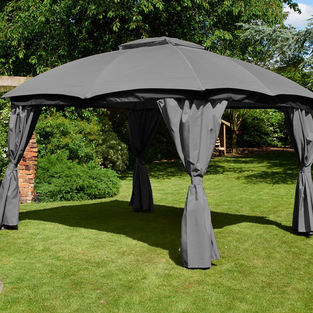 Glendale Rio 3 x 3.65m Grey Garden Gazebo Image 1