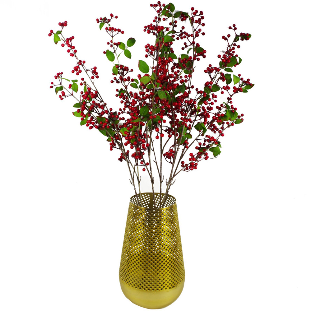 Botanik Red Berry Single Stem Artificial Christmas Spray 80cm Image 5