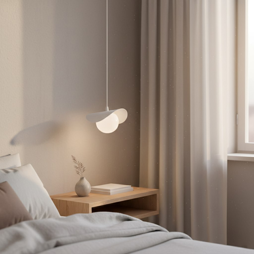 Emibig Ritual White Shade White Pendant Lamp Image 2