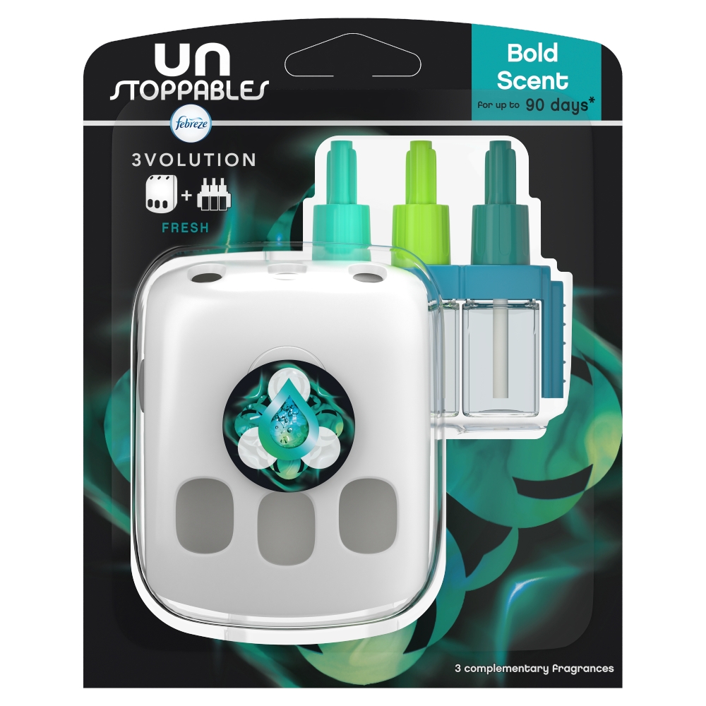 Febreze 3Volution Unstoppables Plug In Starter Kit Fresh Wilko