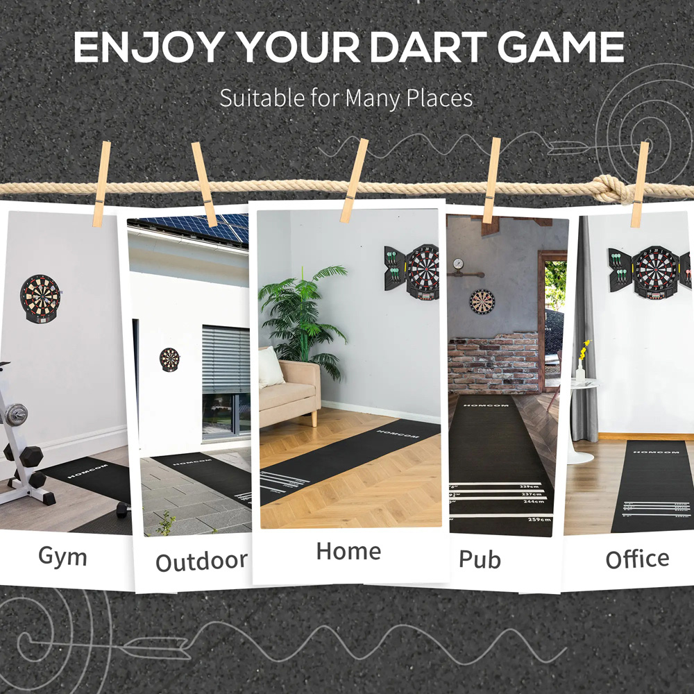 HOMCOM Professional Rubber Dart Mat Image 6