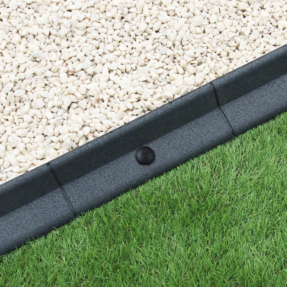 MonsterShop Grey 4ft 8 Pack Flexible Lawn Edging Image 4