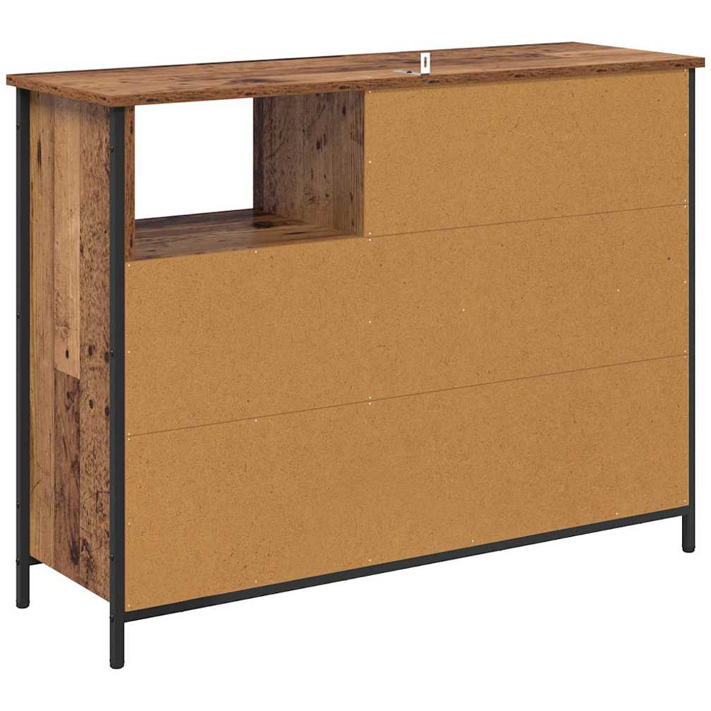 vidaXL 2 Door 3 Open Shelf Dark Brown Sideboard Image 8