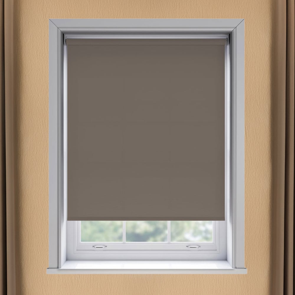 New Edge Blinds Thermal Blackout Roller Blind Chocolate 150cm Image 1