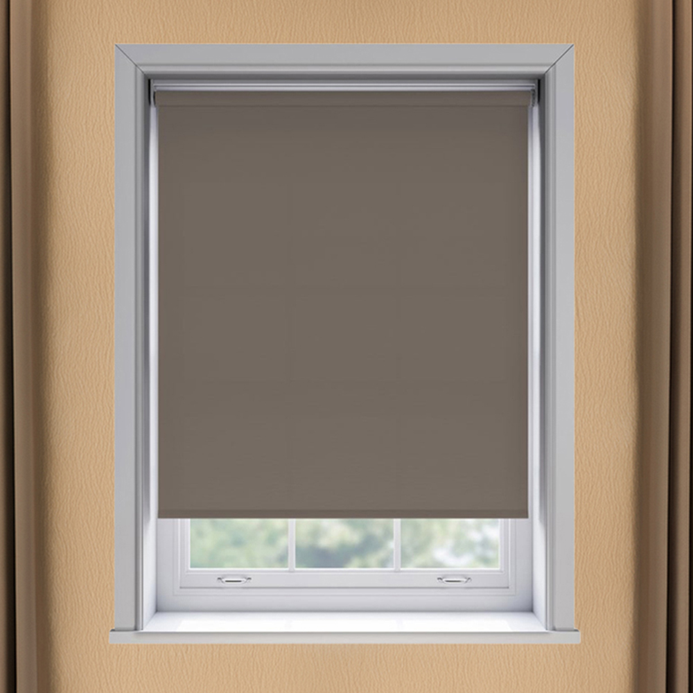 New Edge Blinds Thermal Blackout Roller Blind Chocolate 105cm Image 1
